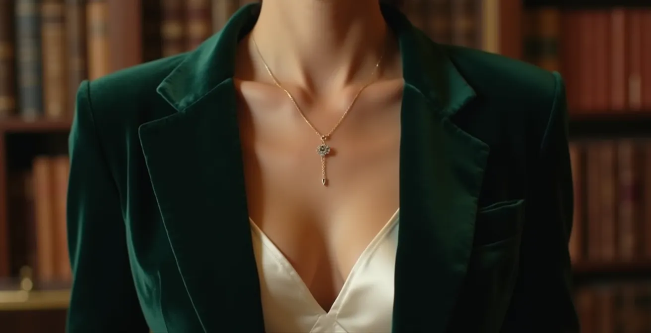 Elegant collarbone area with subtle highlighting for evening sophistication