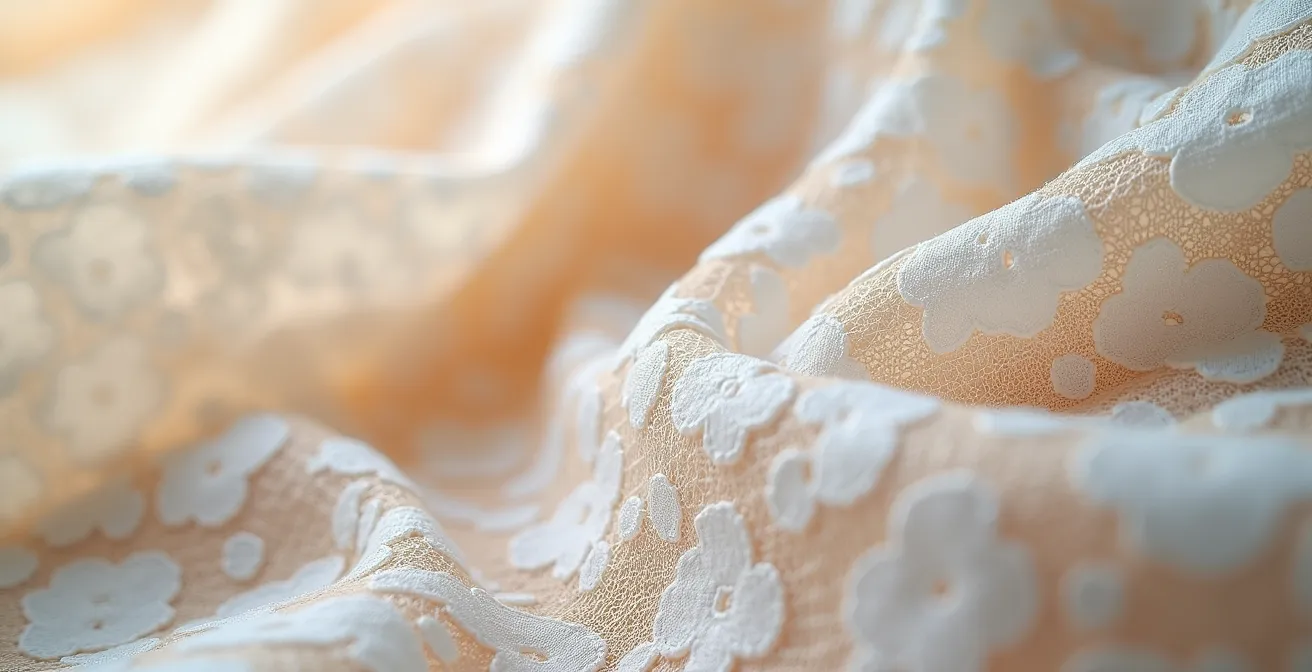 Macro detail of luxurious fabric textures and construction