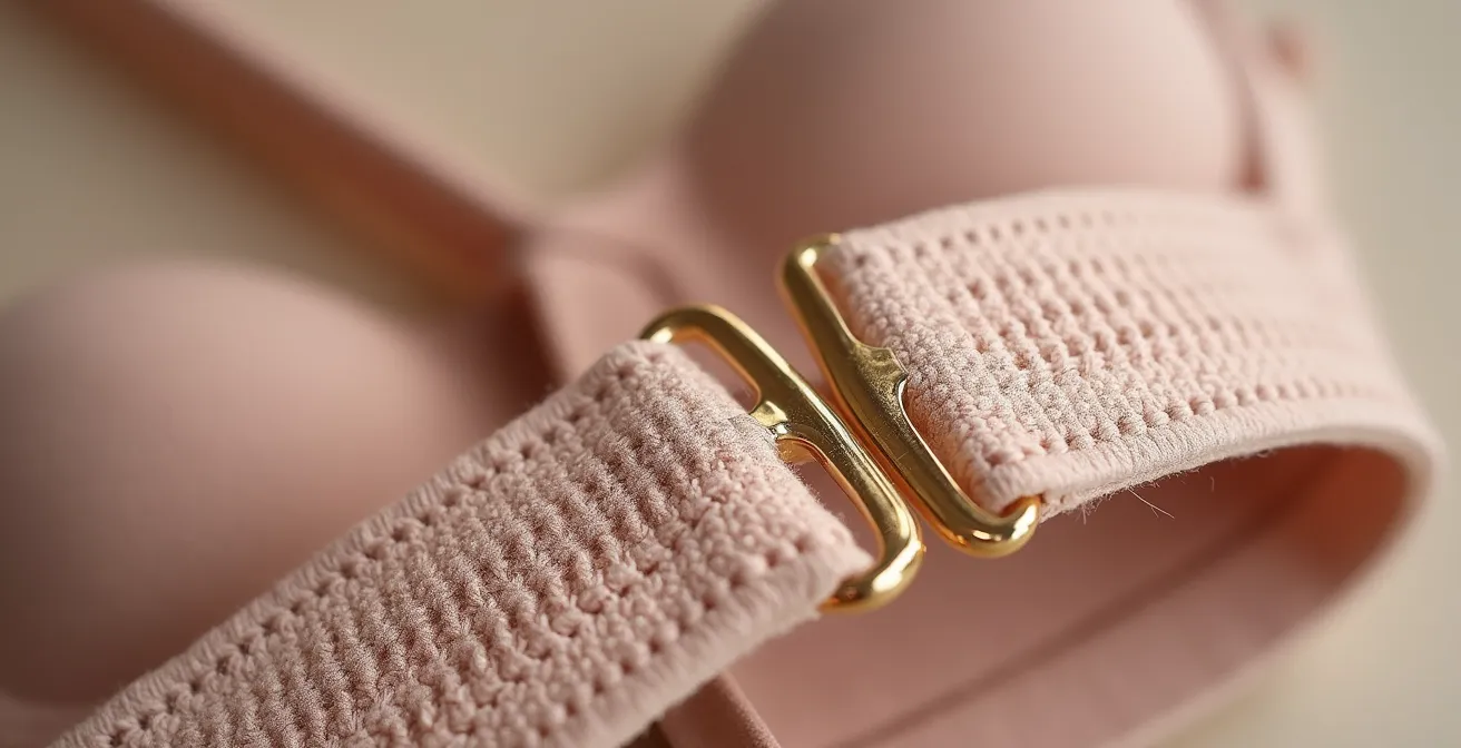 Close-up comparison of luxury lingerie stitching details